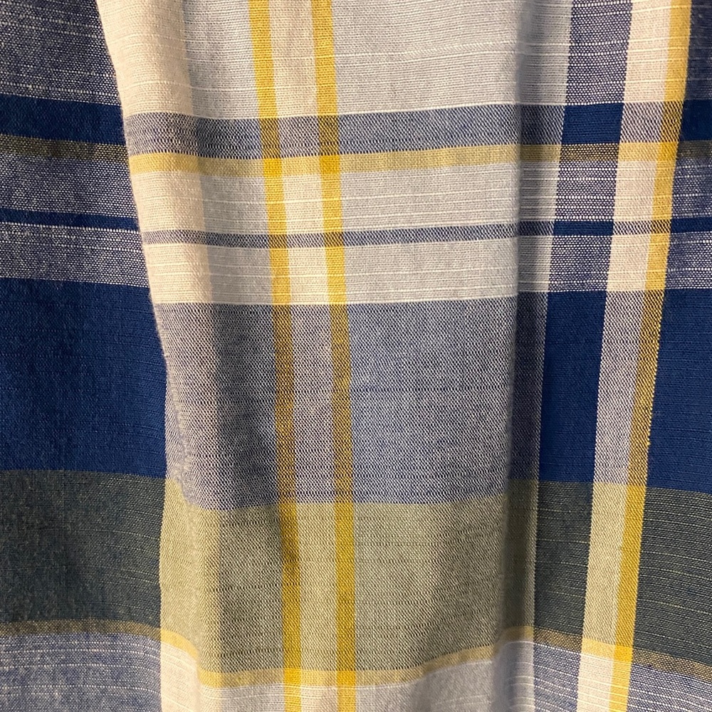 Van Heusen Blue and Green Plaid Casual Shirt - Picture 4 of 4